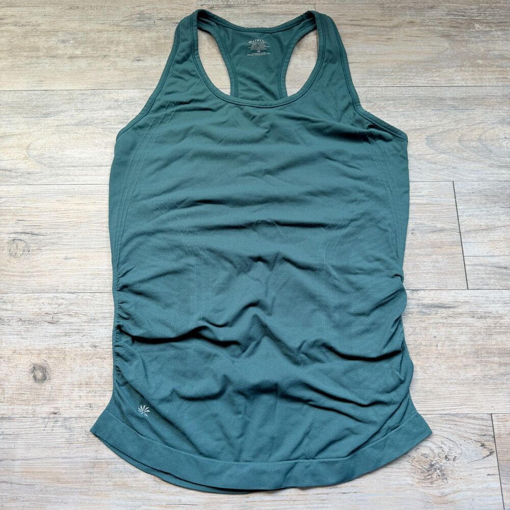 Athleta Racerback Active Tank Top Green Size Medium Athletic Workout Top